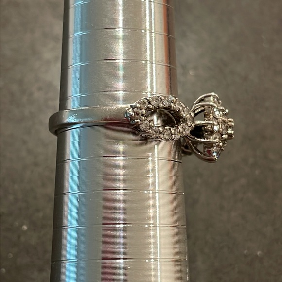 Vintage Camrose & Kross JBK Jackie Kennedy 925 Silver Crystal Ring Size 9.75 - Picture 2 of 15